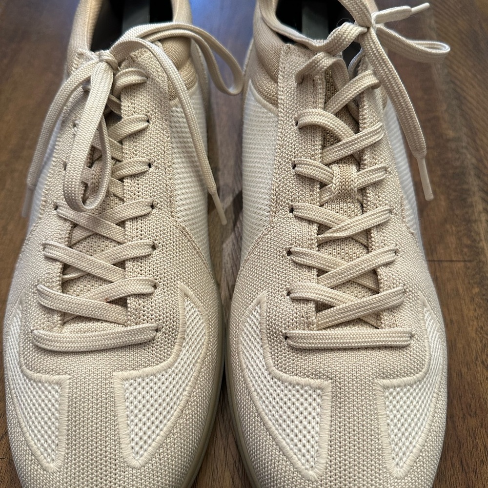 Rothy’s Men's Cream Sneakers washable shoes sustainable comfort size 11